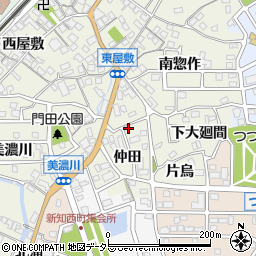 愛知県知多市新知仲田周辺の地図