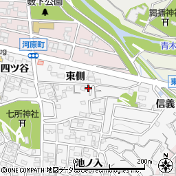 愛知県岡崎市百々町東側10周辺の地図