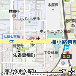 酒場つじや梅小路北店周辺の地図