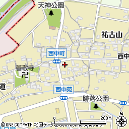 愛知県知立市西中町（永崎）周辺の地図