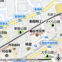 愛知県刈谷市東陽町周辺の地図