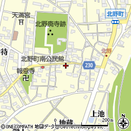 愛知県岡崎市北野町東山167周辺の地図