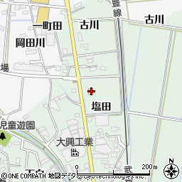 愛知県知多郡東浦町緒川塩田69周辺の地図
