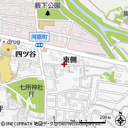 愛知県岡崎市百々町東側周辺の地図