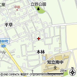 愛知県知立市新林町本林周辺の地図