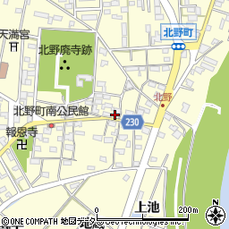 愛知県岡崎市北野町東山150周辺の地図