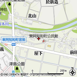 愛知県岡崎市東阿知和町屋下周辺の地図
