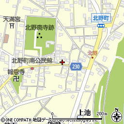 愛知県岡崎市北野町東山144-1周辺の地図