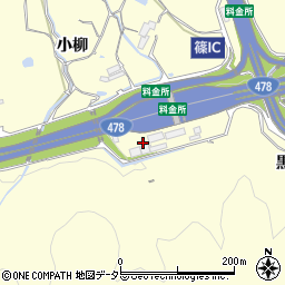 京都府亀岡市篠町篠（黒岩）周辺の地図