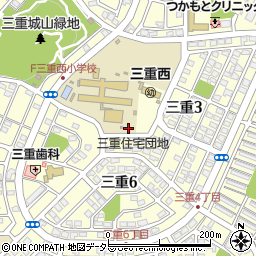 三重県四日市市三重周辺の地図