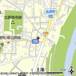 愛知県岡崎市北野町東山101周辺の地図