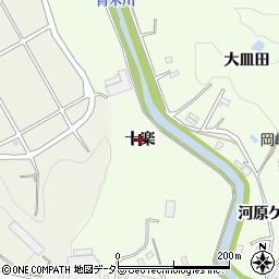 愛知県岡崎市滝町（十楽）周辺の地図