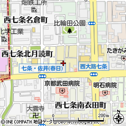 京都府京都市下京区西七条北衣田町周辺の地図