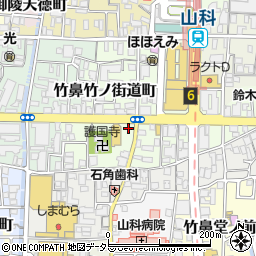 京都府京都市山科区竹鼻竹ノ街道町周辺の地図