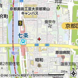 京都府京都市東山区下堀詰町239周辺の地図