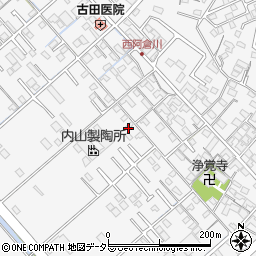 三重県四日市市西阿倉川周辺の地図