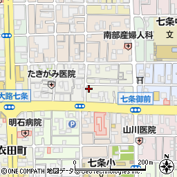京都府京都市下京区西七条中野町周辺の地図