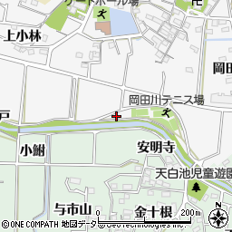 愛知県東浦町（知多郡）森岡（亀井戸）周辺の地図
