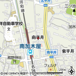 愛知県東海市加木屋町南平井周辺の地図