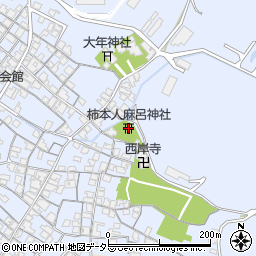 柿本人麻呂神社周辺の地図