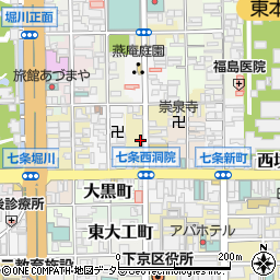 キョウテク西洞院七条パーキング周辺の地図