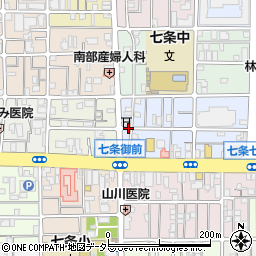 京都府京都市下京区西七条北東野町周辺の地図