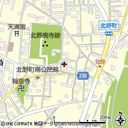 愛知県岡崎市北野町東山143周辺の地図