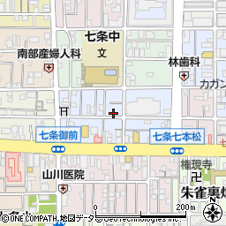 京都府京都市下京区西七条北東野町71周辺の地図