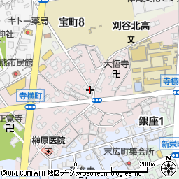 愛知県刈谷市寺横町周辺の地図