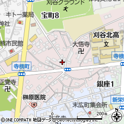 愛知県刈谷市寺横町周辺の地図