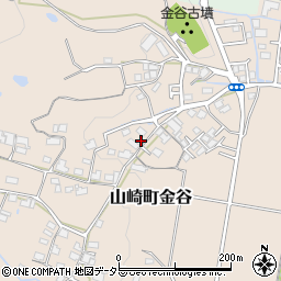 兵庫県宍粟市山崎町金谷周辺の地図