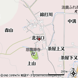 京都府亀岡市曽我部町法貴（北谷口）周辺の地図