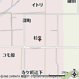 京都府亀岡市曽我部町法貴杉生周辺の地図