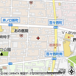 愛知県岡崎市百々西町14周辺の地図