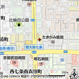 タイムズ京都銀行西七条支店駐車場周辺の地図