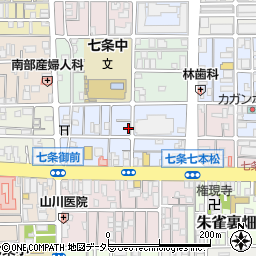 京都府京都市下京区西七条北東野町87周辺の地図