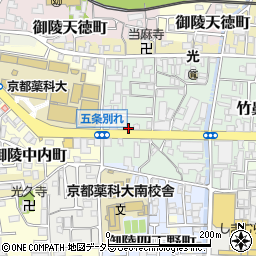 リパーク京都薬科大学前駐車場周辺の地図