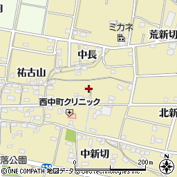 愛知県知立市西中町中長周辺の地図