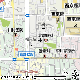 京都府京都市右京区西京極北裏町28周辺の地図