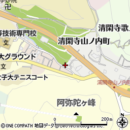 京都府京都市東山区清閑寺山ノ内町周辺の地図