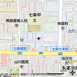 京都府京都市下京区西七条北東野町74周辺の地図