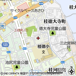 京都市桂授産園周辺の地図