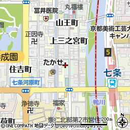 京都府京都市下京区下三之宮町周辺の地図