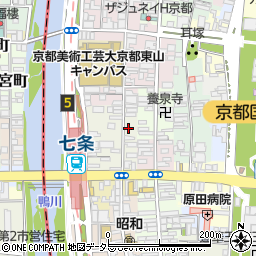 京都府京都市東山区下堀詰町251周辺の地図