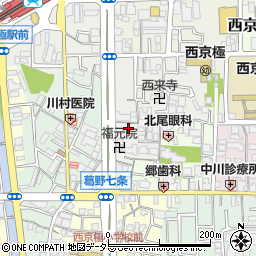 京都府京都市右京区西京極北裏町27周辺の地図