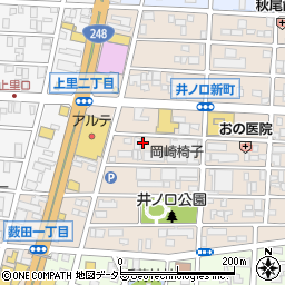 愛知県岡崎市井ノ口新町周辺の地図
