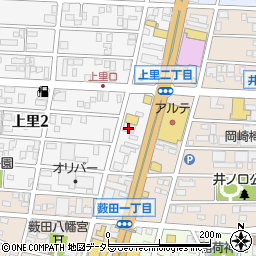 ハードオフ岡崎上里店周辺の地図