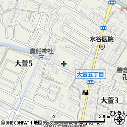 滋賀県大津市大萱周辺の地図