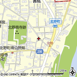 愛知県岡崎市北野町東山208周辺の地図