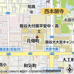 龍谷大学付属平安高等学校周辺の地図